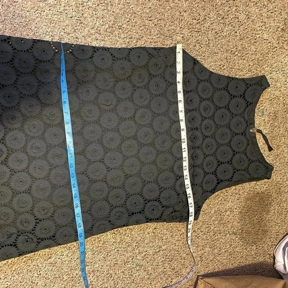 Ruby Rd Cotton Lace Black Sleeveless Dress Women Size 12 - Picture 3 of 7